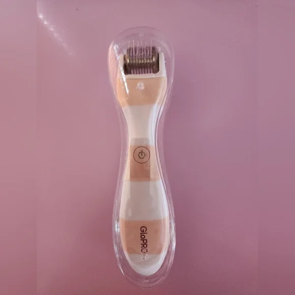 GloPRO Facial Microneedling Tool in LIMITED EDITION PINK STRIPE, New In Case - Picture 3 of 7